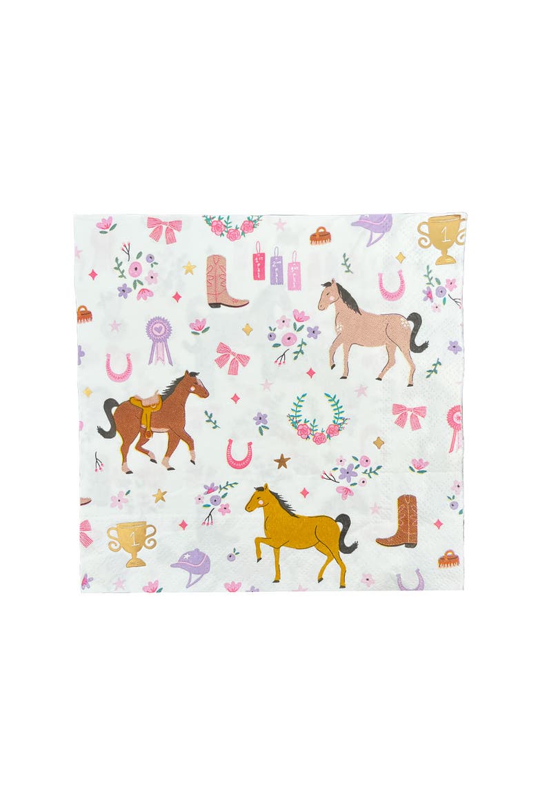Pony Tales Pony Pattern Large Napkins, Main, color, Assorted Pre-Pack