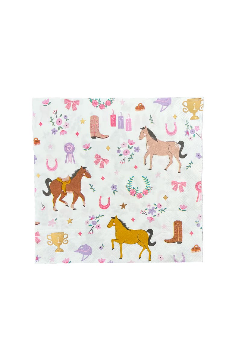 Daydream Society Pony Tales Pony Pattern Large Napkins, Main, color, Assorted Pre-Pack