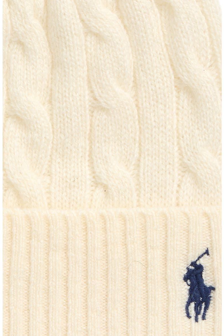 Wool & Cashmere Cable Beanie, Alternate, color, ANDOVER CREAM