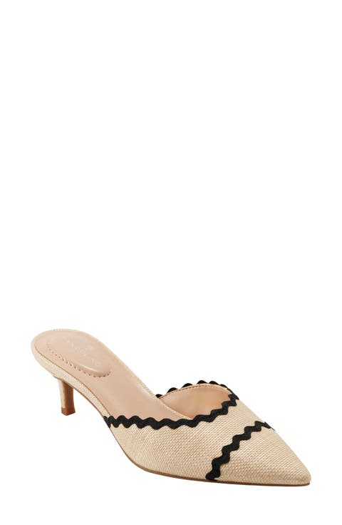 My My Scalloped Kitten Heel Pump (Women)