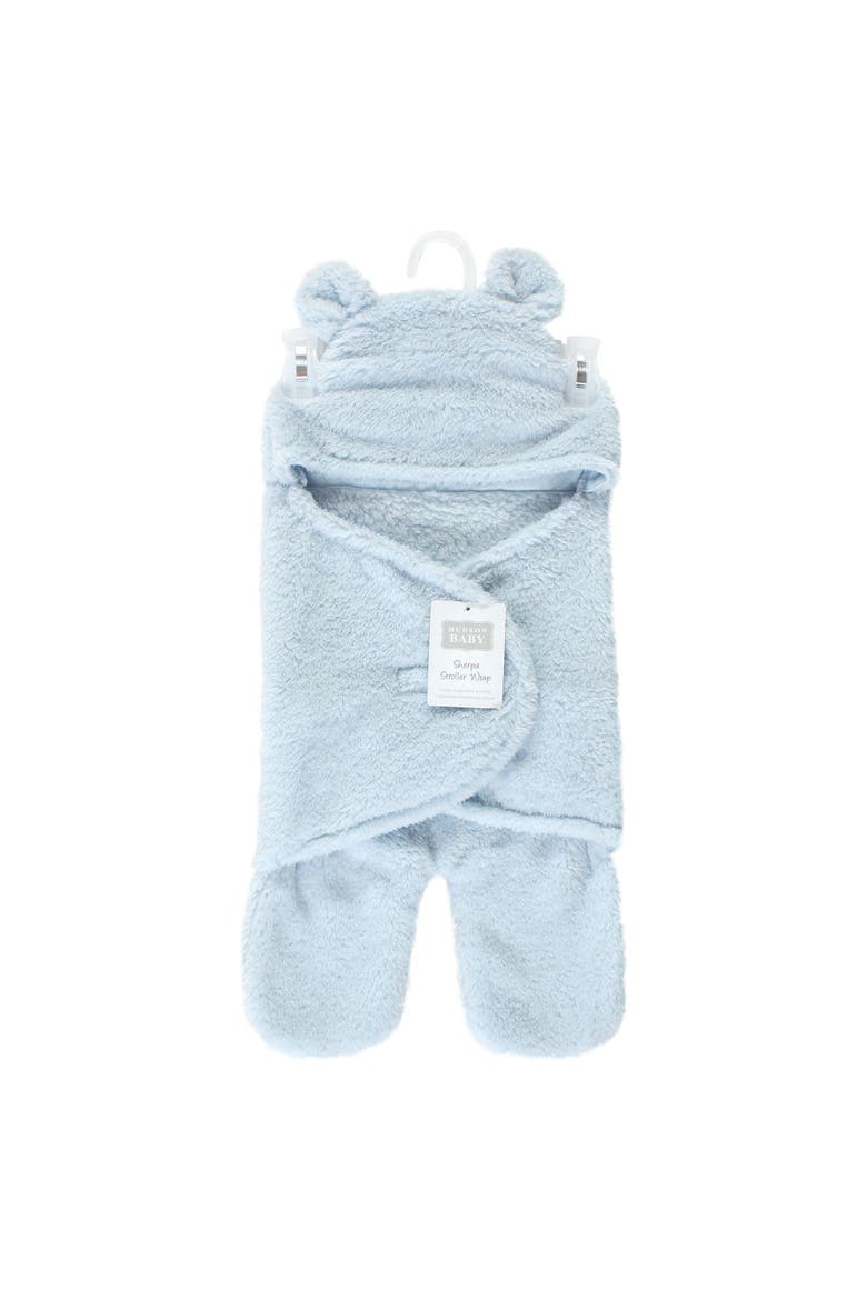Cozy Fluffy Animal Print Stroller Footmuff, Alternate, color, Lt Blue
