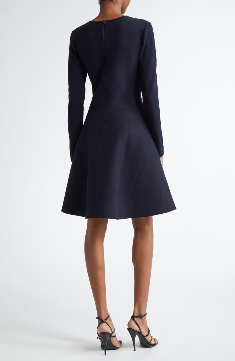 Oscar de la Renta Chrysanthemum Jacquard Fit & Flare Minidress, Alternate, color, 