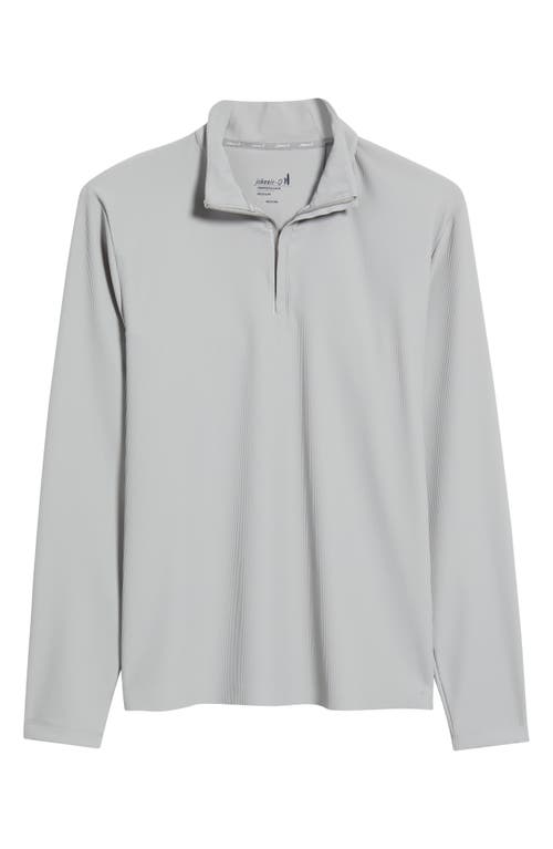 Johnnie-o Hoppin Rib Quarter Zip In Gray