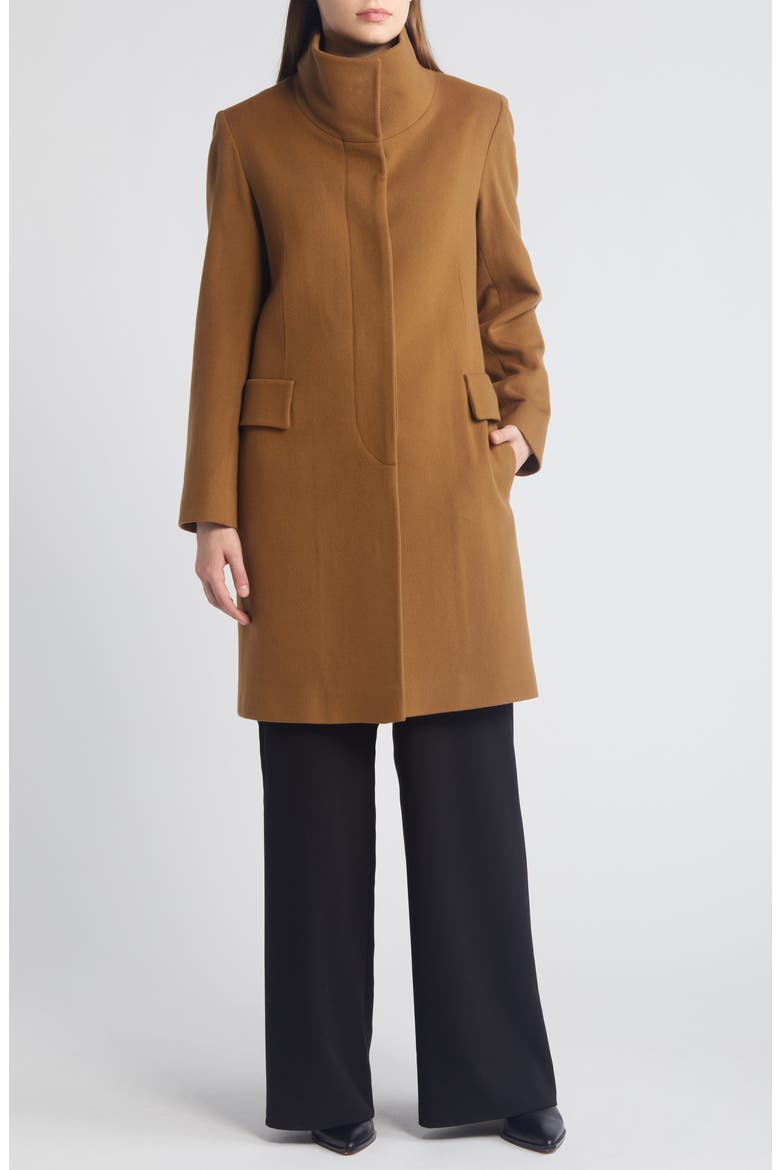 Dusty Longline Wool Coat, Main, color, VICUNA