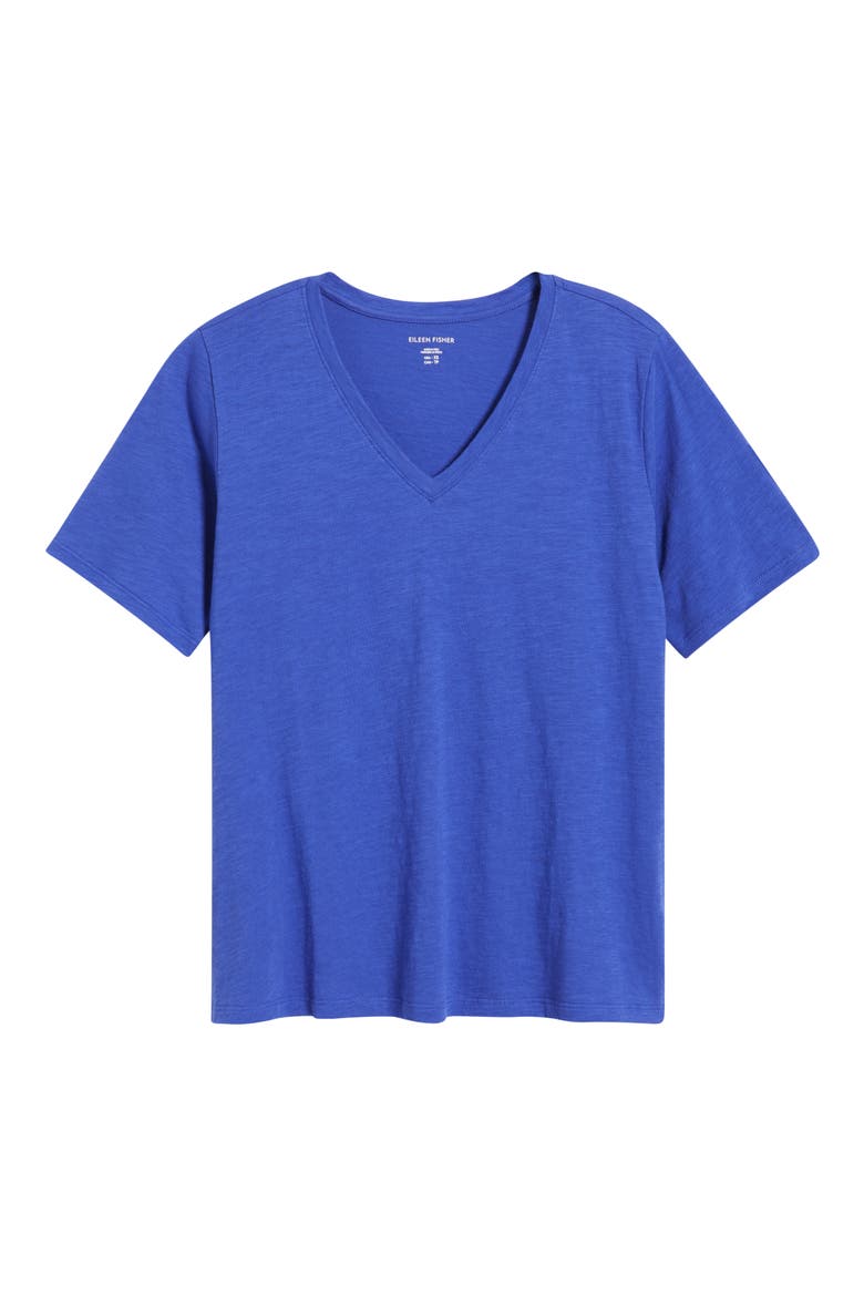 Easy V-Neck Organic Cotton T-Shirt, Alternate, color, ROYAL