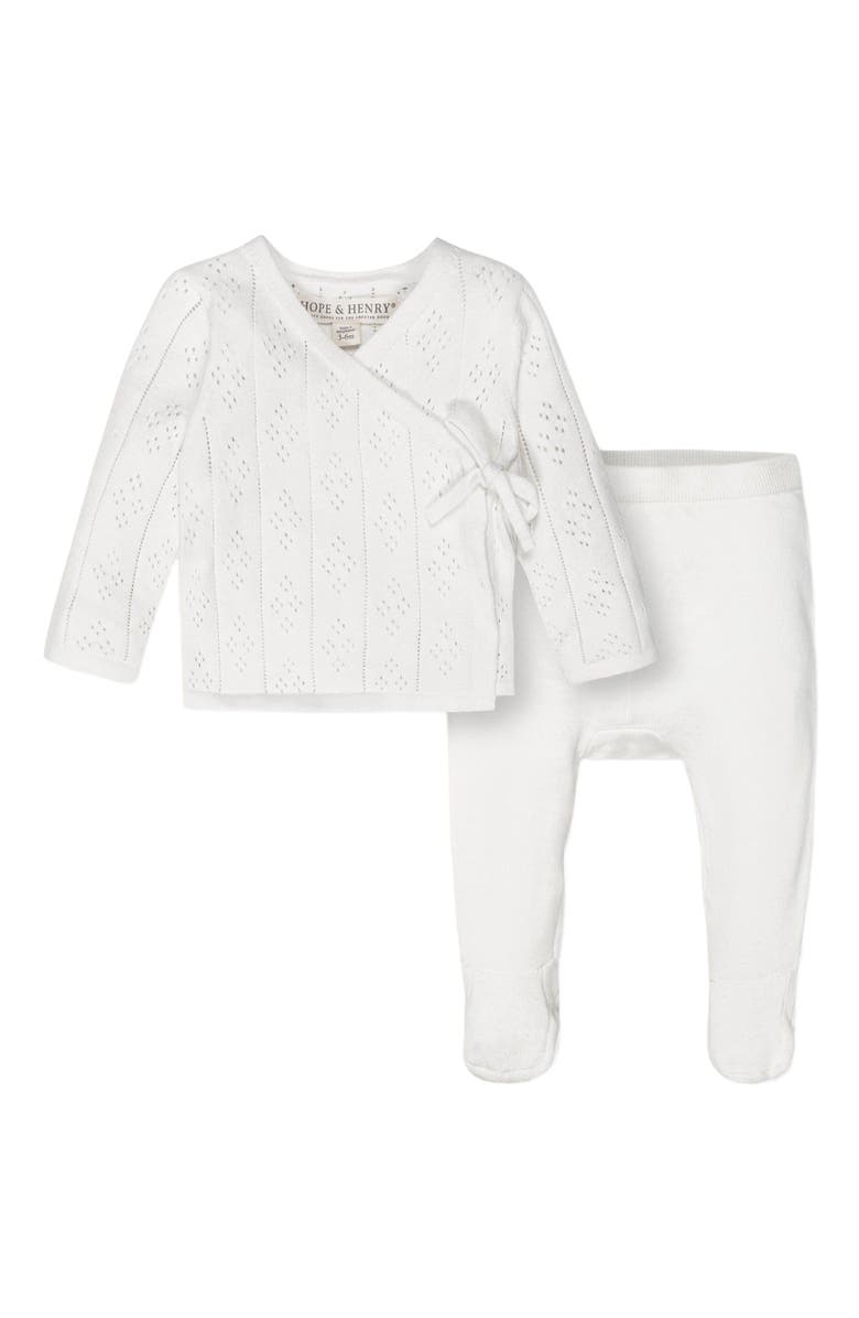 Hope 
Henry Baby Organic Pointelle Sweater and Legging Set, Infant, Main, color, Soft White Pointelle