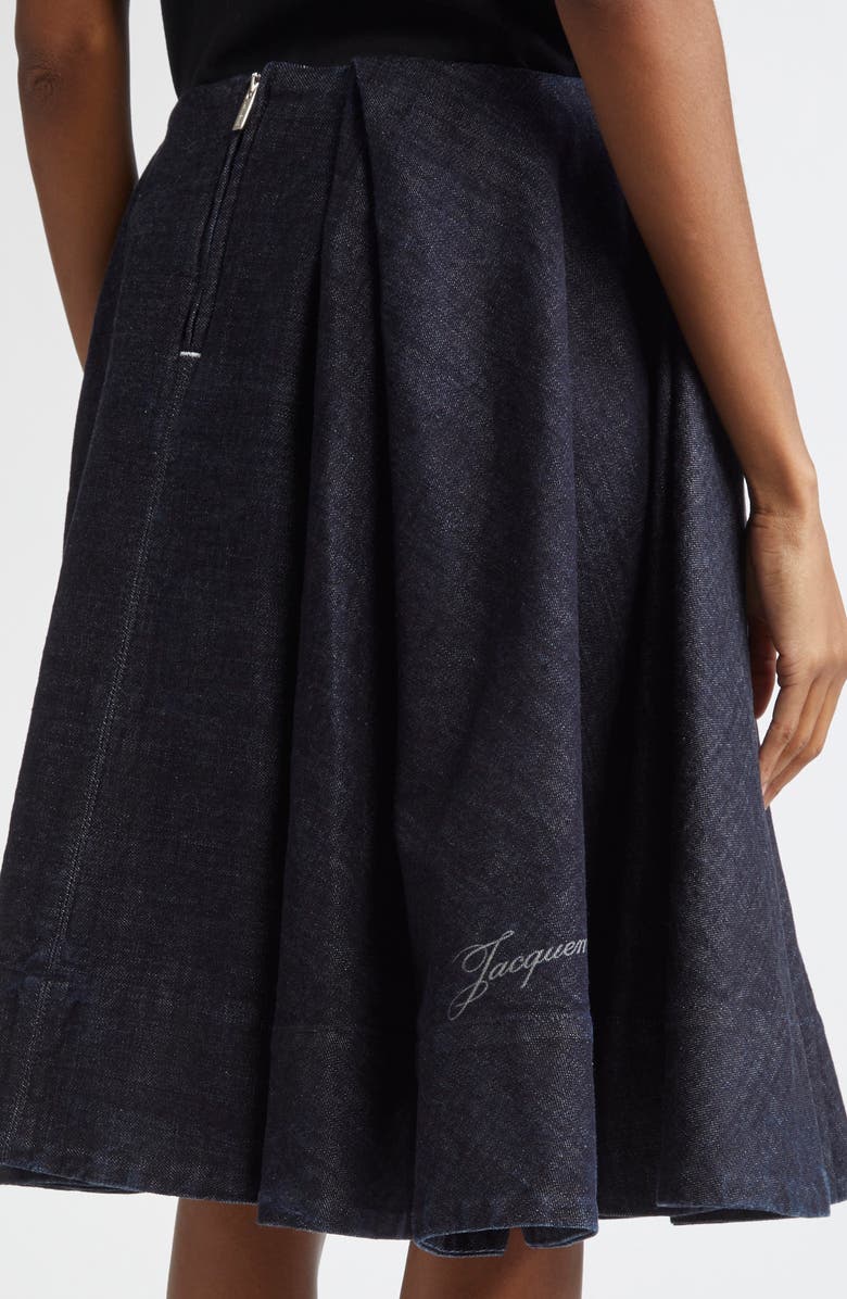 Jacquemus The Salon de Nîmes Denim Skirt, Alternate, color, 