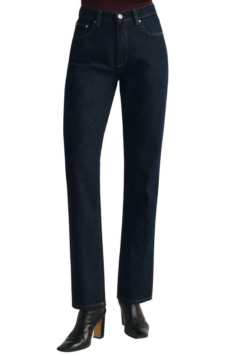 Cate High Waist Straight Leg Jeans, Main, color, HARVEST MOON