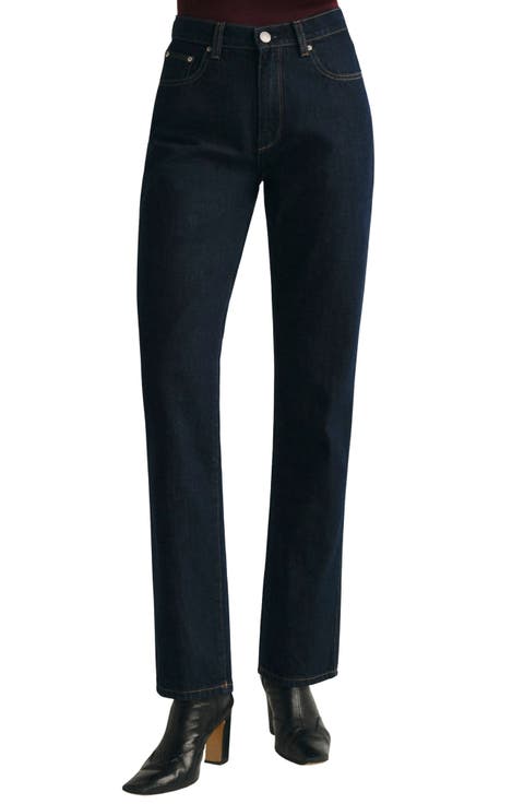 Cate High Waist Straight Leg Jeans