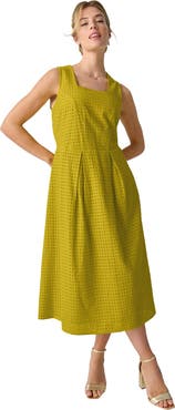 Jessica London Sleeveless Eyelet Midi Dress