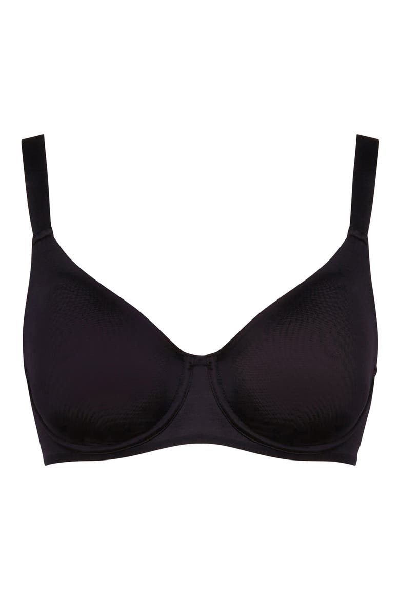 Sheer Touch Underwire T-Shirt Bra, Alternate, color, BLACK