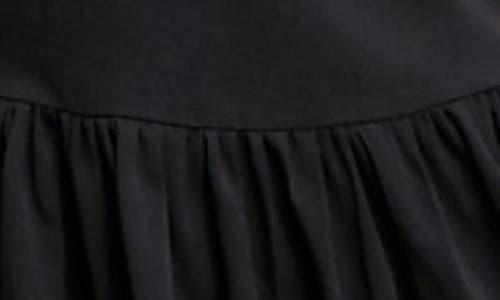 Wishlist Fit & Flare Cotton Blend Minidress In Black