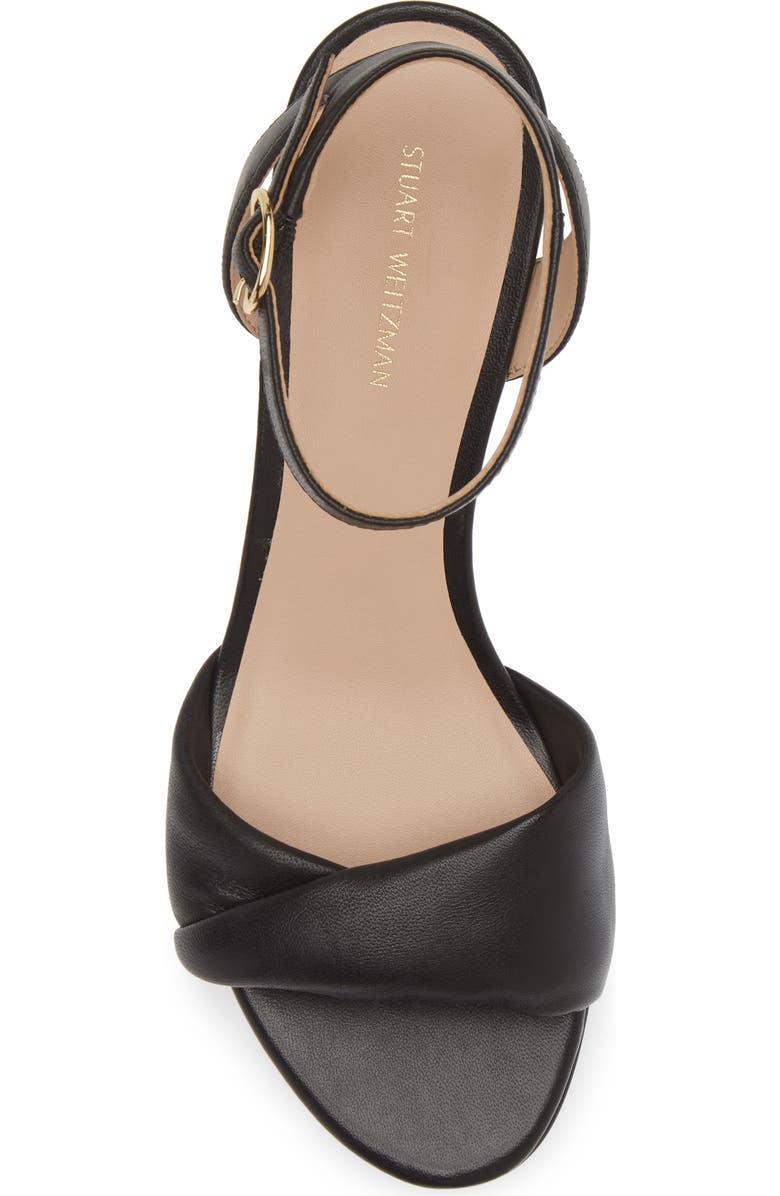 Stuart Weitzman Everly Block Heel Sandal, Alternate, color, Black