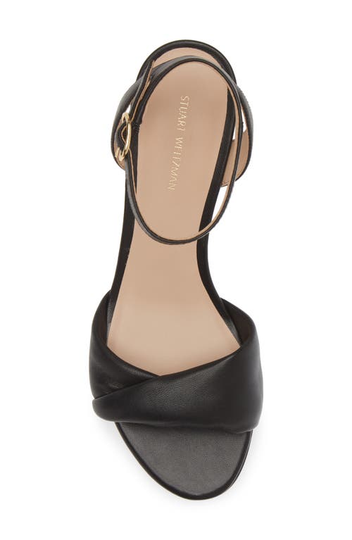 Stuart Weitzman Everly Block Heel Sandal In Black