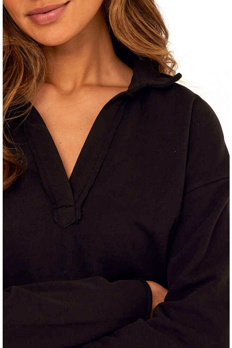 Lucetta Cotton Blend Knit Top, Alternate, color, BLACK