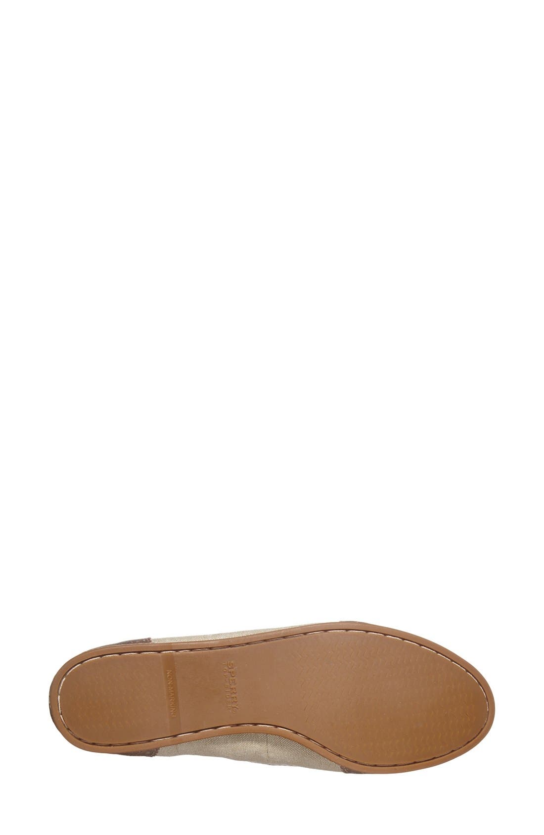 Sperry 'Harper' Leather Flat, Alternate, color, LINEN/ BRONZE