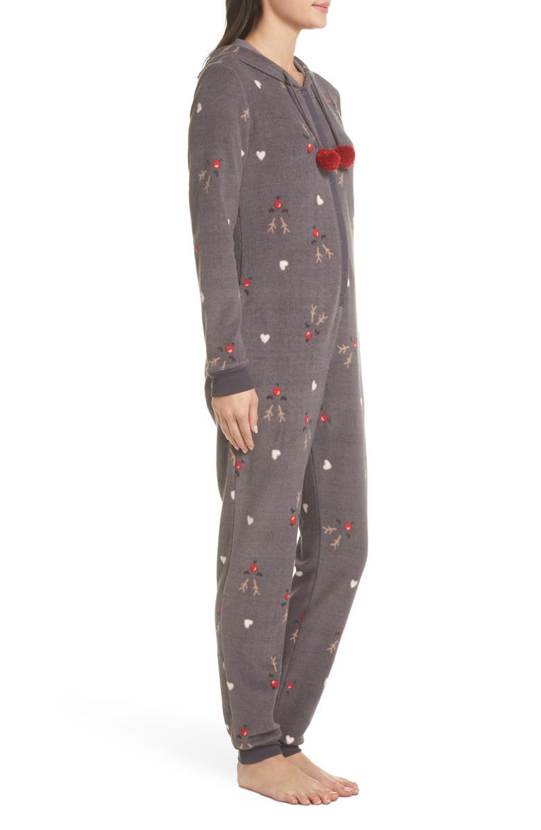 Make + Model Hooded Pajama Jumpsuit, Alternate, color, 