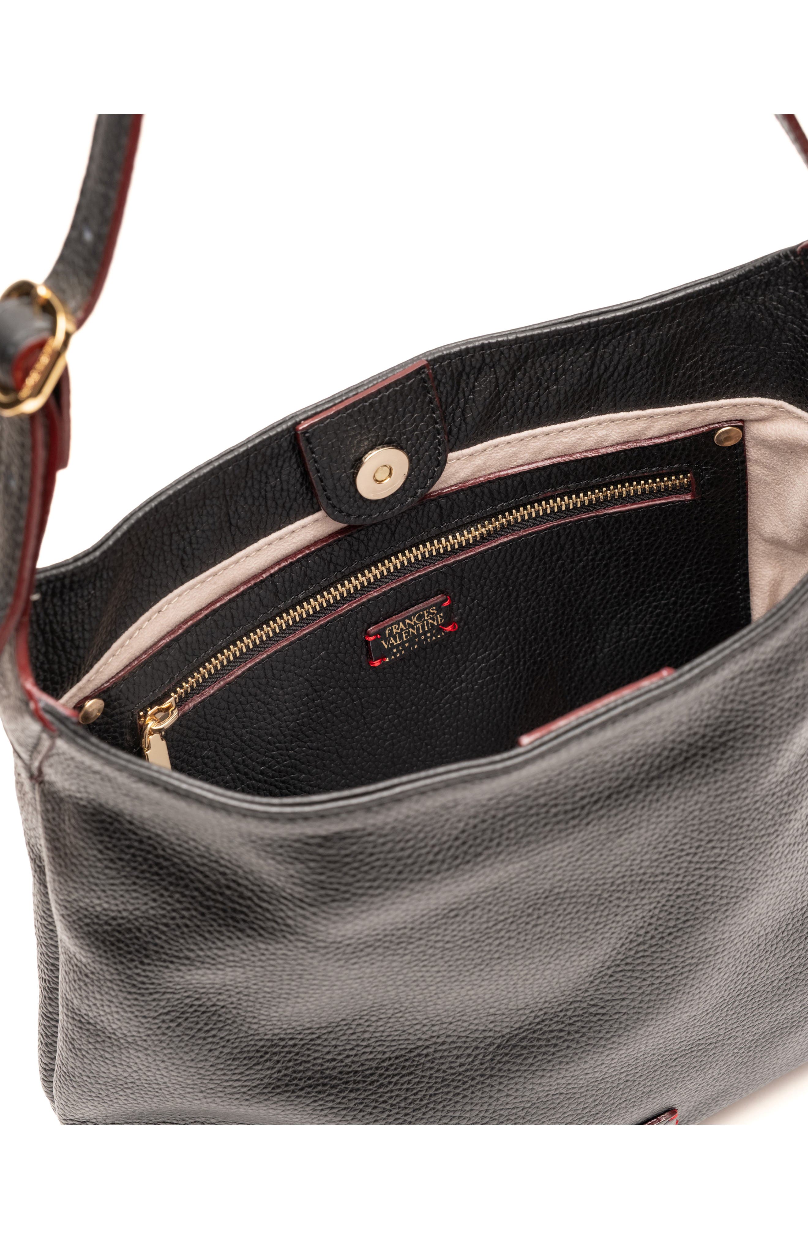 Brynn Leather Hobo, Alternate, color, BLACK