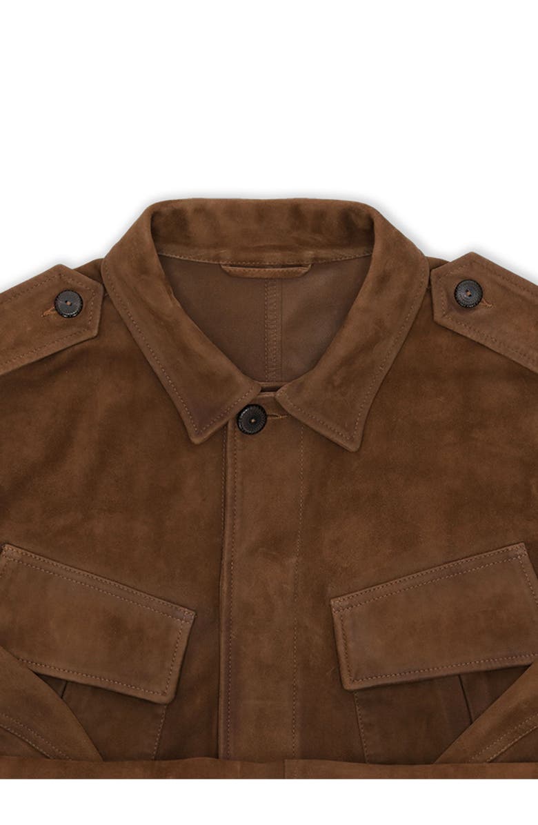 Fortela Julian Jungle Suede Jacket, Alternate, color, Brown