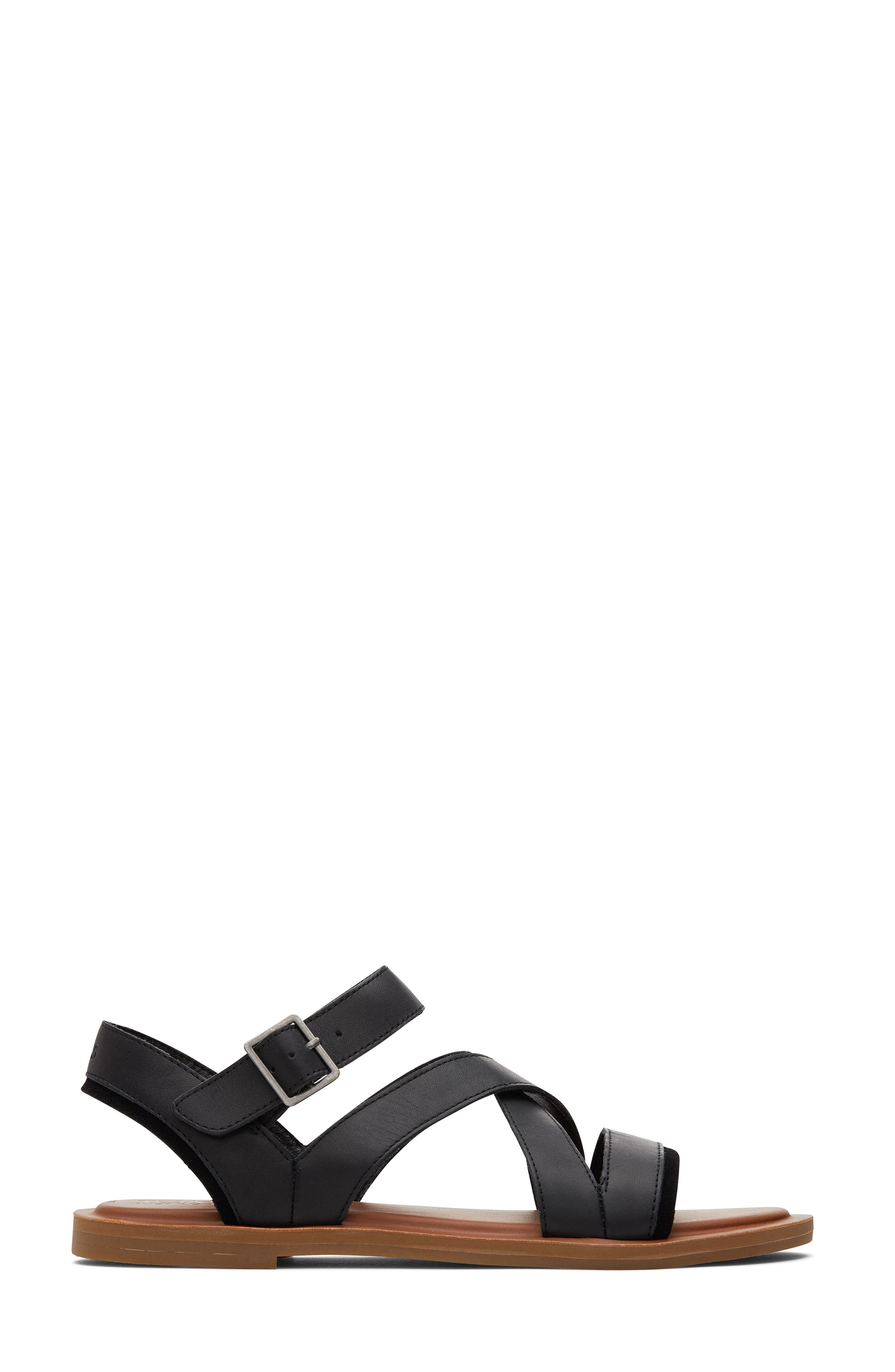 TOMS Sloane Ankle Strap Sandal, Alternate, color, Black