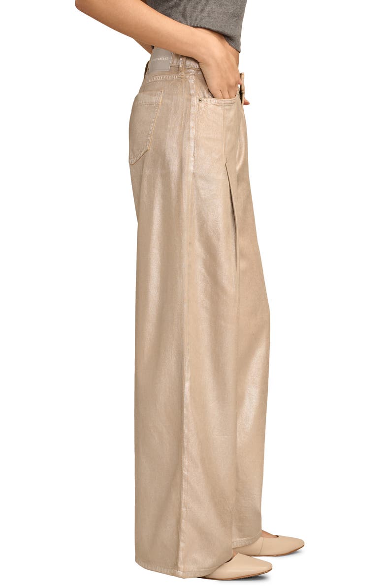 Lucky Brand High Waist Metallic Palazzo Wide Leg Pants, Alternate, color, 