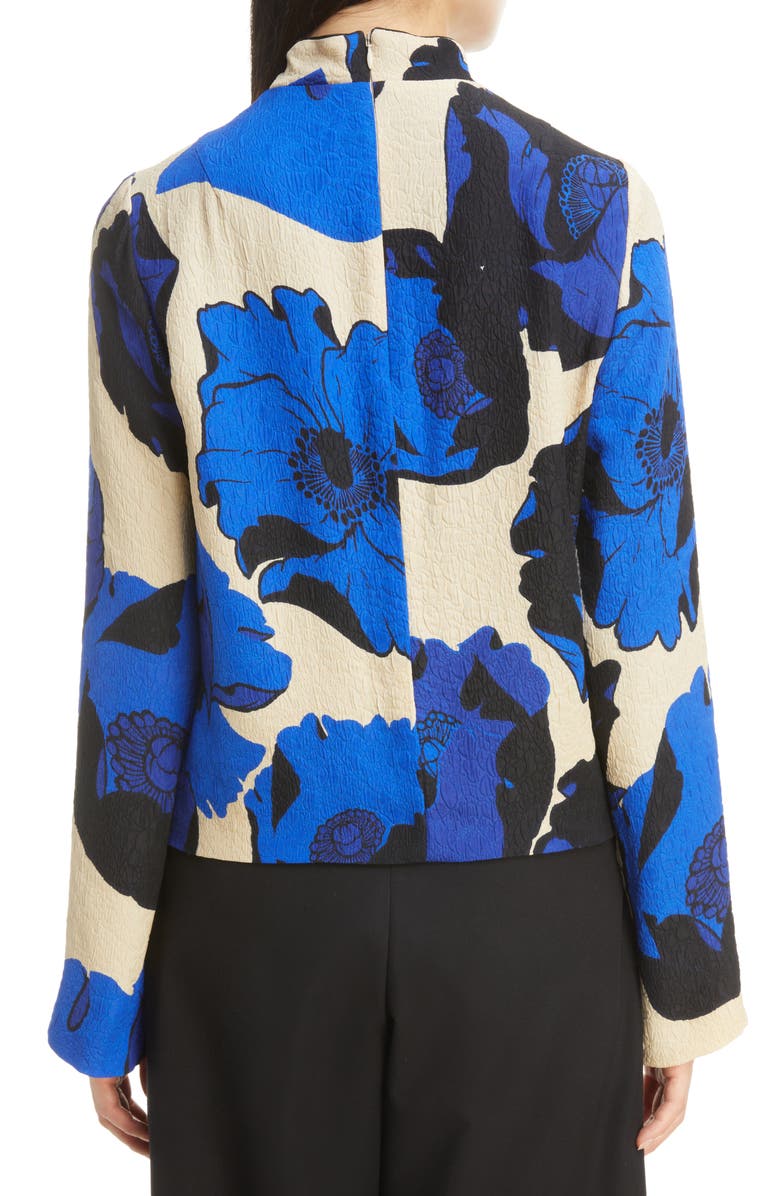Dries Van Noten Capi Floral Print Mock Neck Blouse, Alternate, color,
