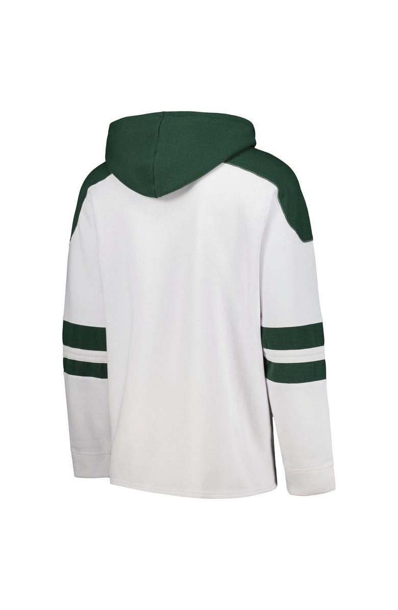 COLOSSEUM Men's Colosseum White Michigan State Spartans Lace-Up 4.0 Pullover Hoodie, Alternate, color, 