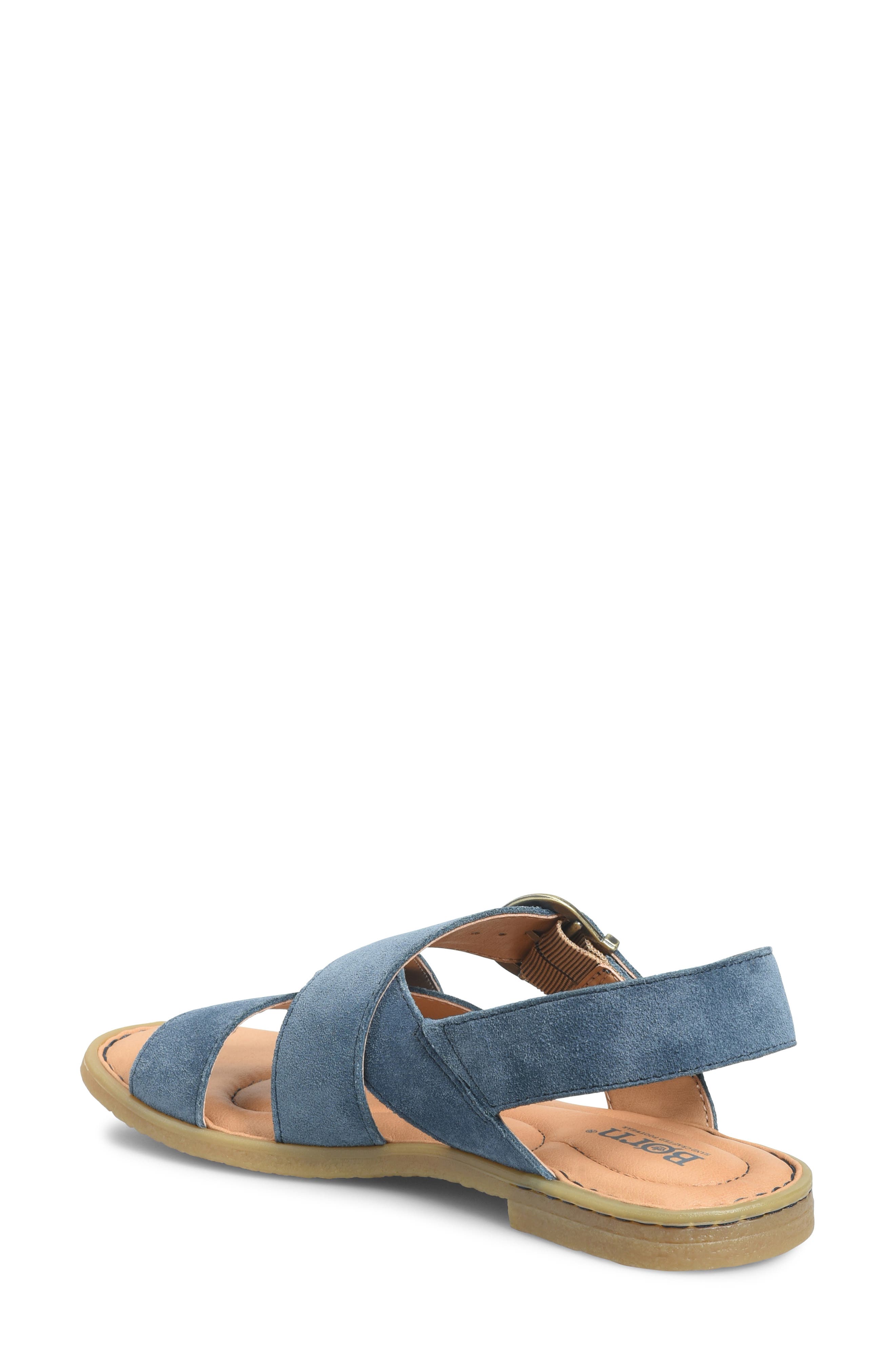 Beebe Sandal, Alternate, color, DARK BLUE SUEDE