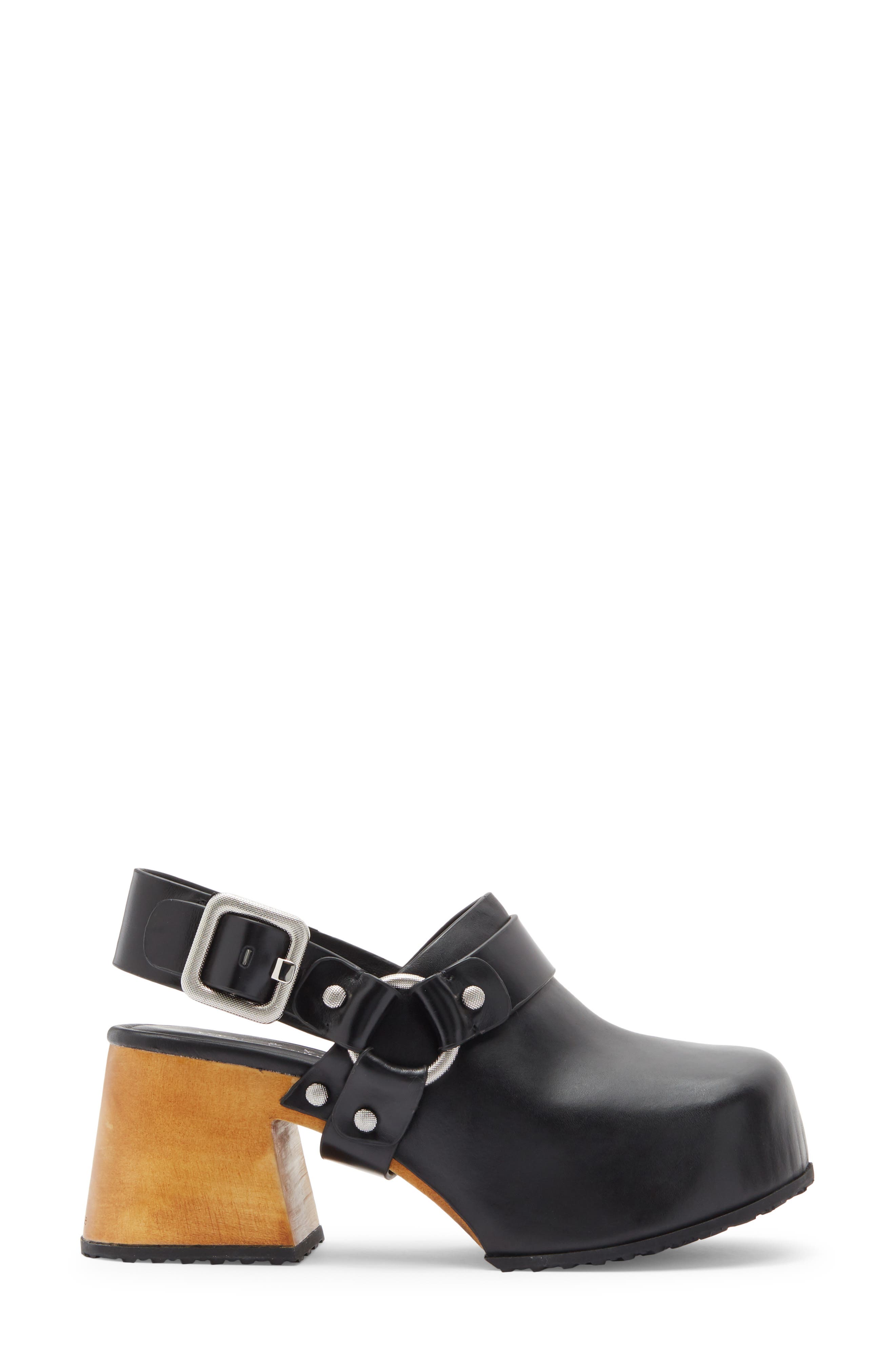 rag & bone Farrah Harness Clog, Alternate, color, Black