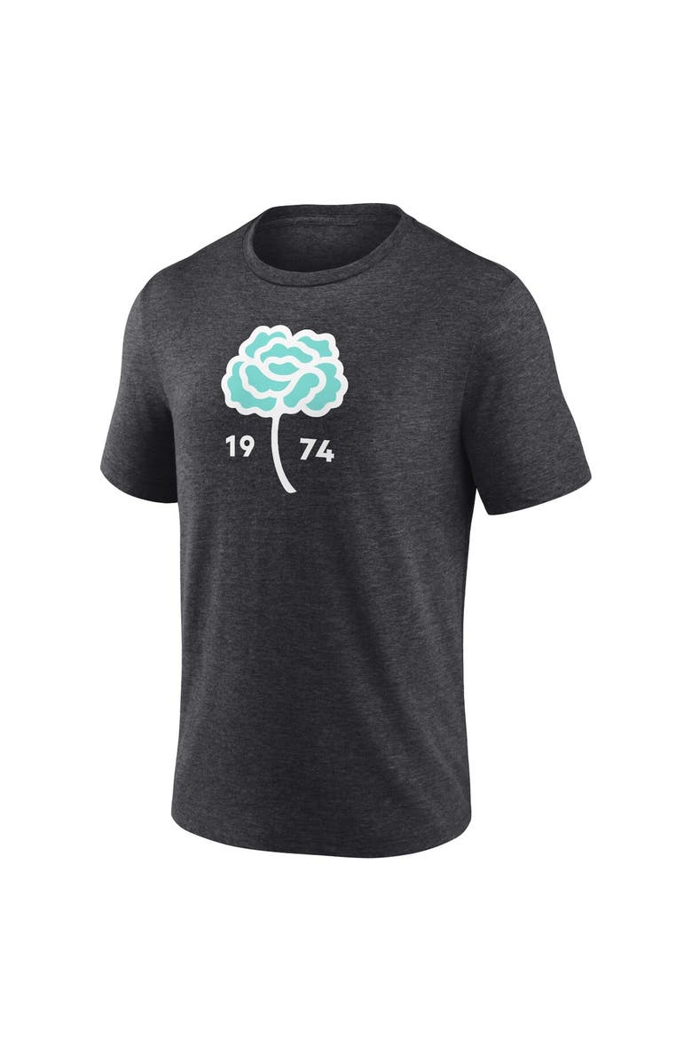FANATICS Men's Fanatics Branded Heather Charcoal Seattle Sounders FC Distressed Carnation Tri-Blend T-Shirt, Alternate, color, Heather Charcoal