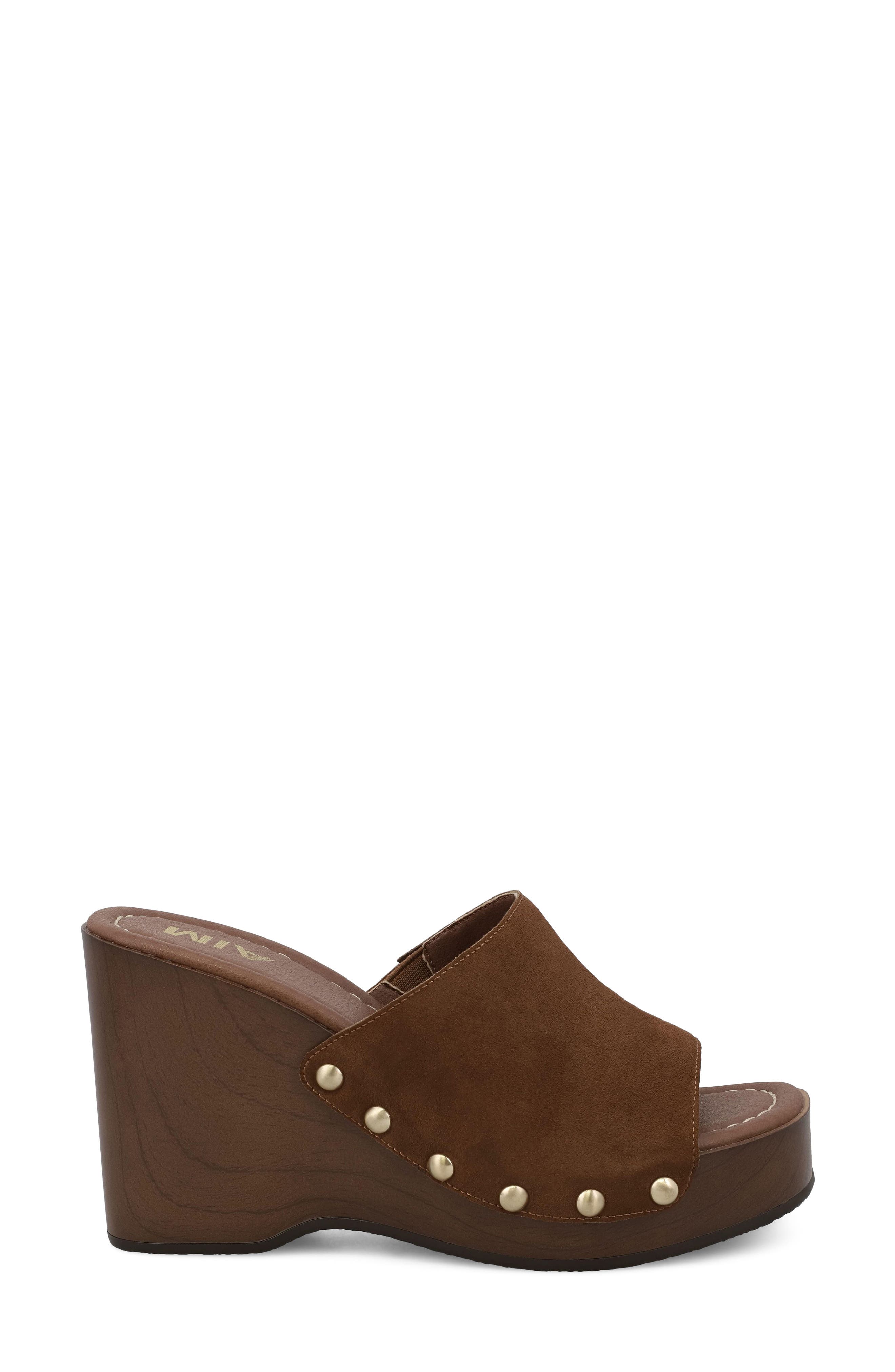 Estefany Wedge Mule, Alternate, color, COGNAC