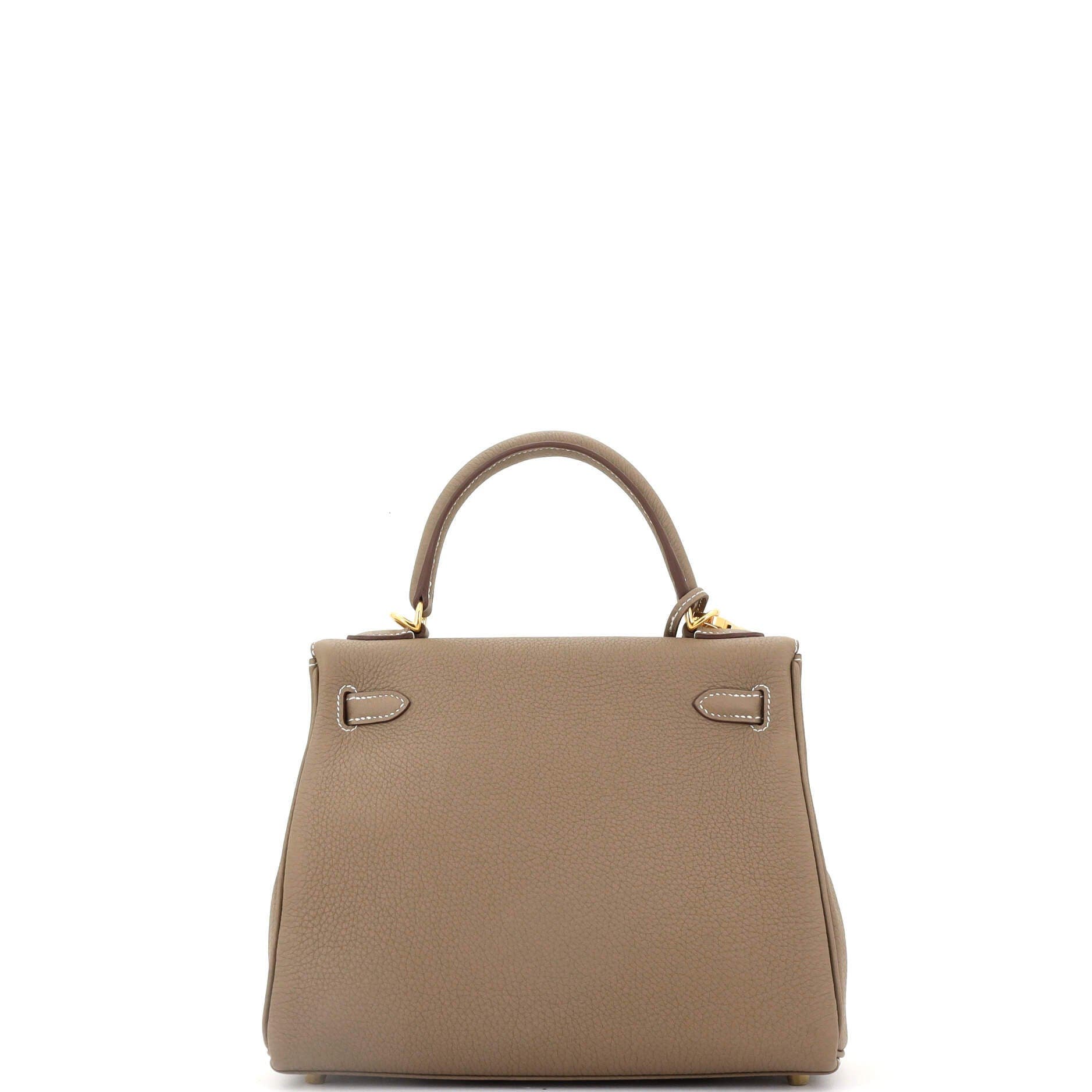 Pre-Owned Hermes Kelly Handbag Grey Togo with Gold Hardware 25, Alternate, color, 