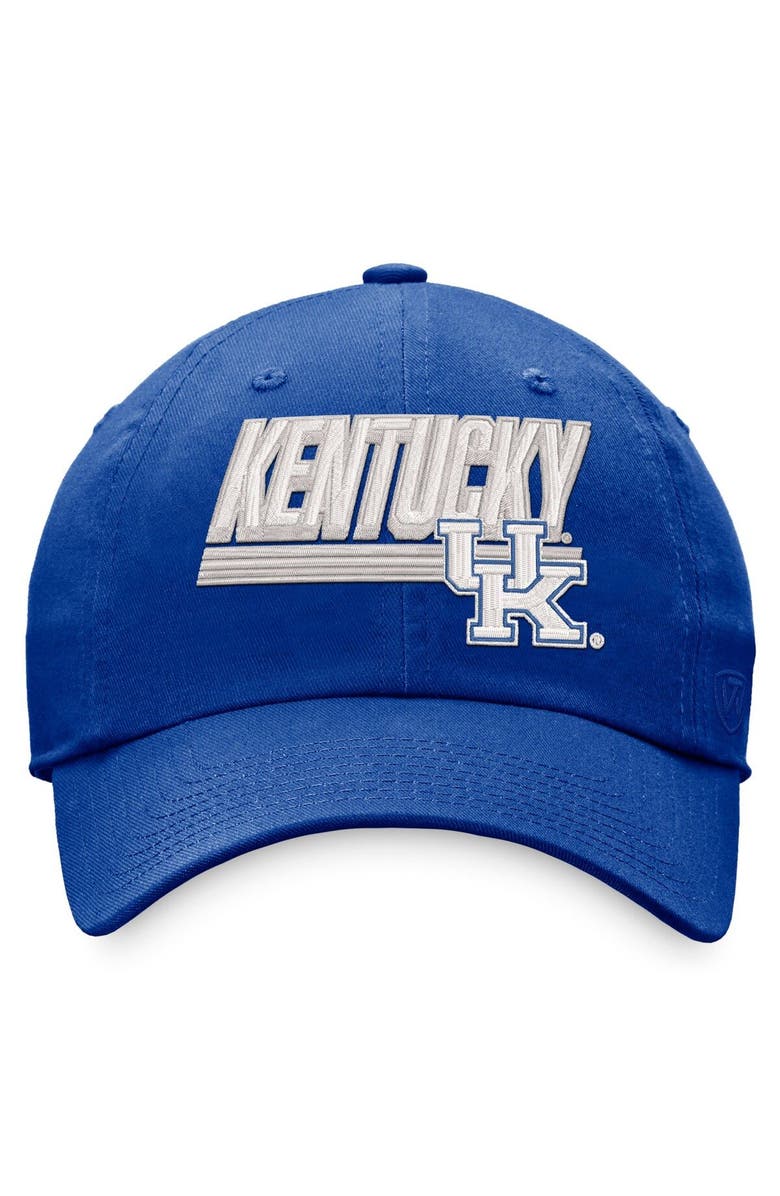 TOP OF THE WORLD Men's Top of the World Royal Kentucky Wildcats Slice Adjustable Hat, Alternate, color, 