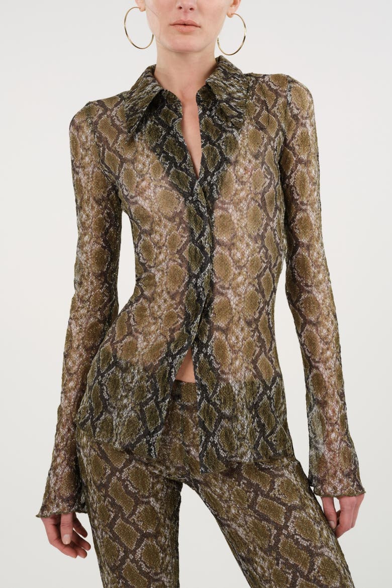 Snake Print Shirt, Alternate, color, Multi-Colored