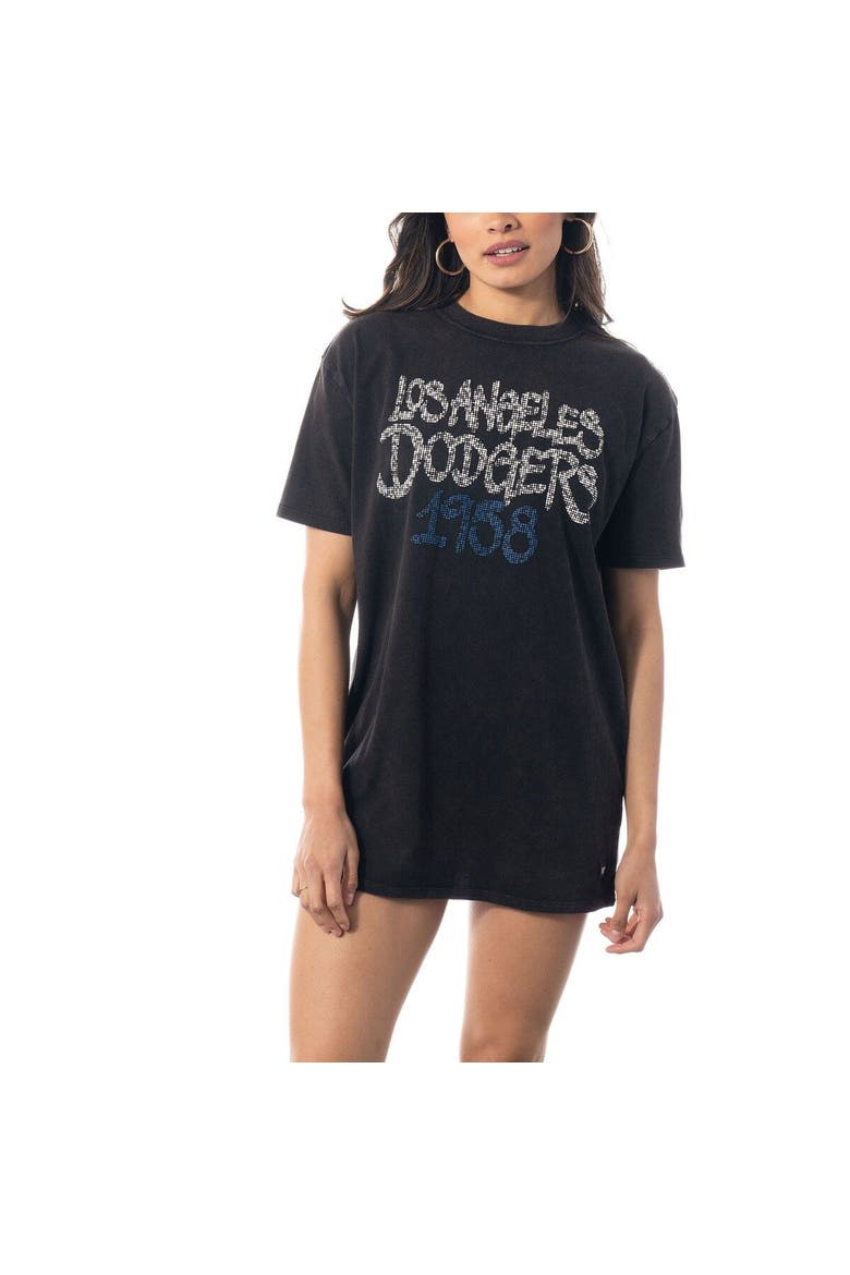 Women's The Wild Collective Black Los Angeles Dodgers T-Shirt Dress, Alternate, color, Black