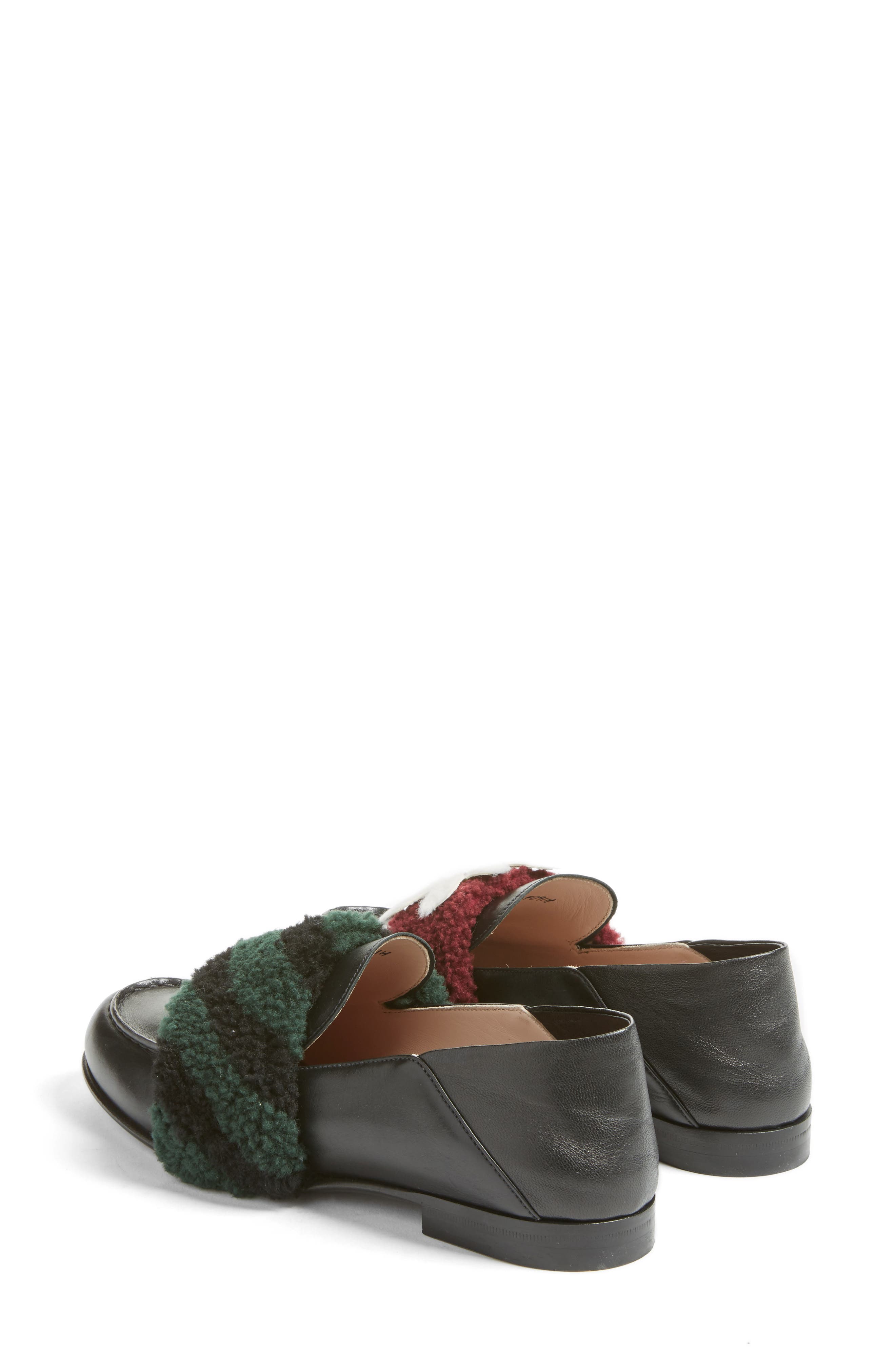 Fendi Genuine Shearling Slip-On Loafer, Alternate, color, 