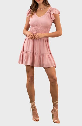 BLU PEPPER BLU PEPPER TIERED MINIDRESS