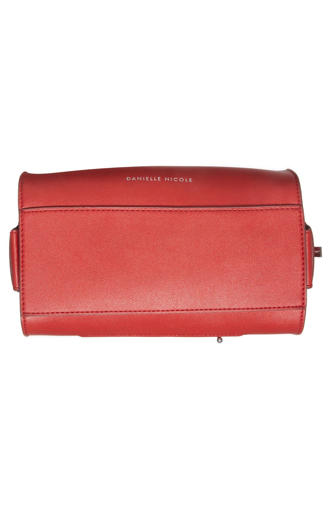 'Whitney' Faux Leather Crossbody Bag, Alternate, color, RED