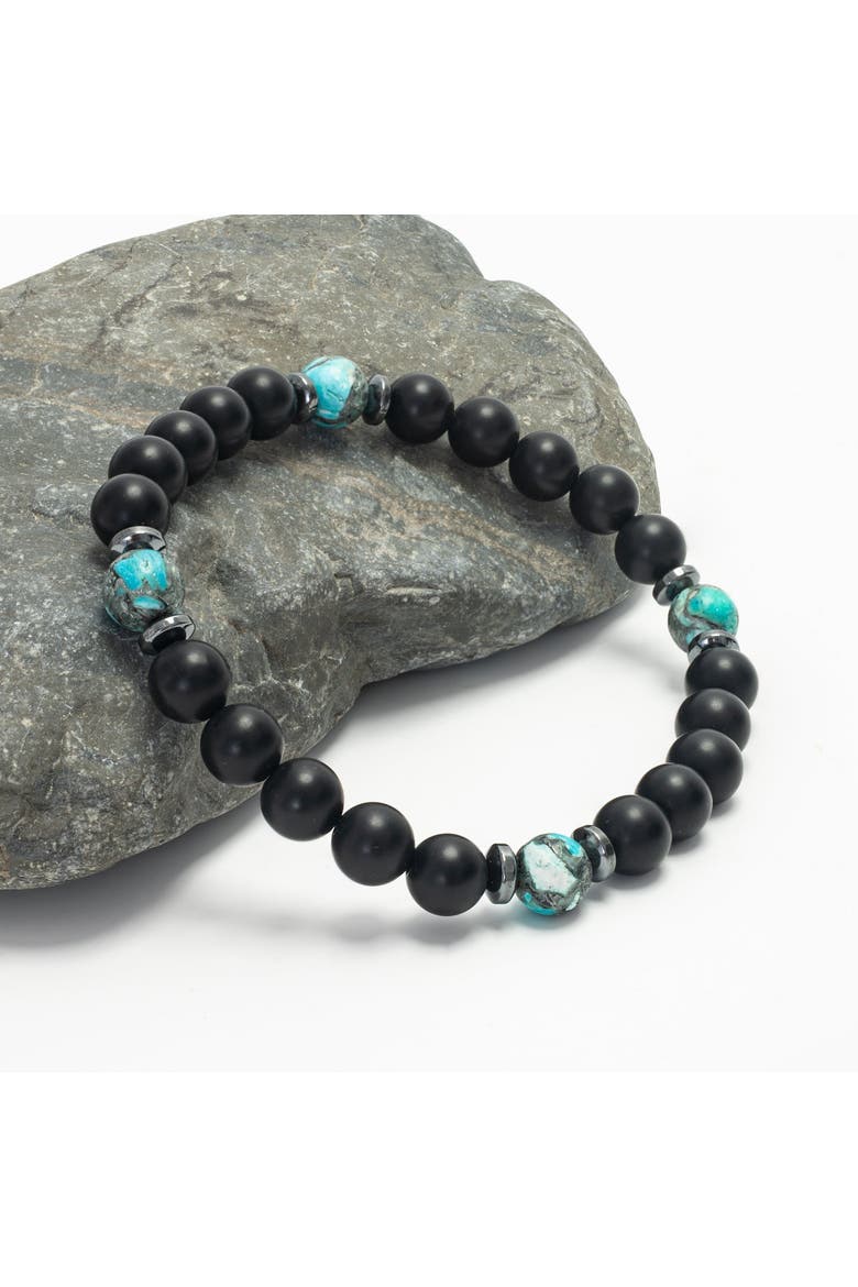 Wear Blue Men's Emperor Stone Bracelet, Main, color, Black