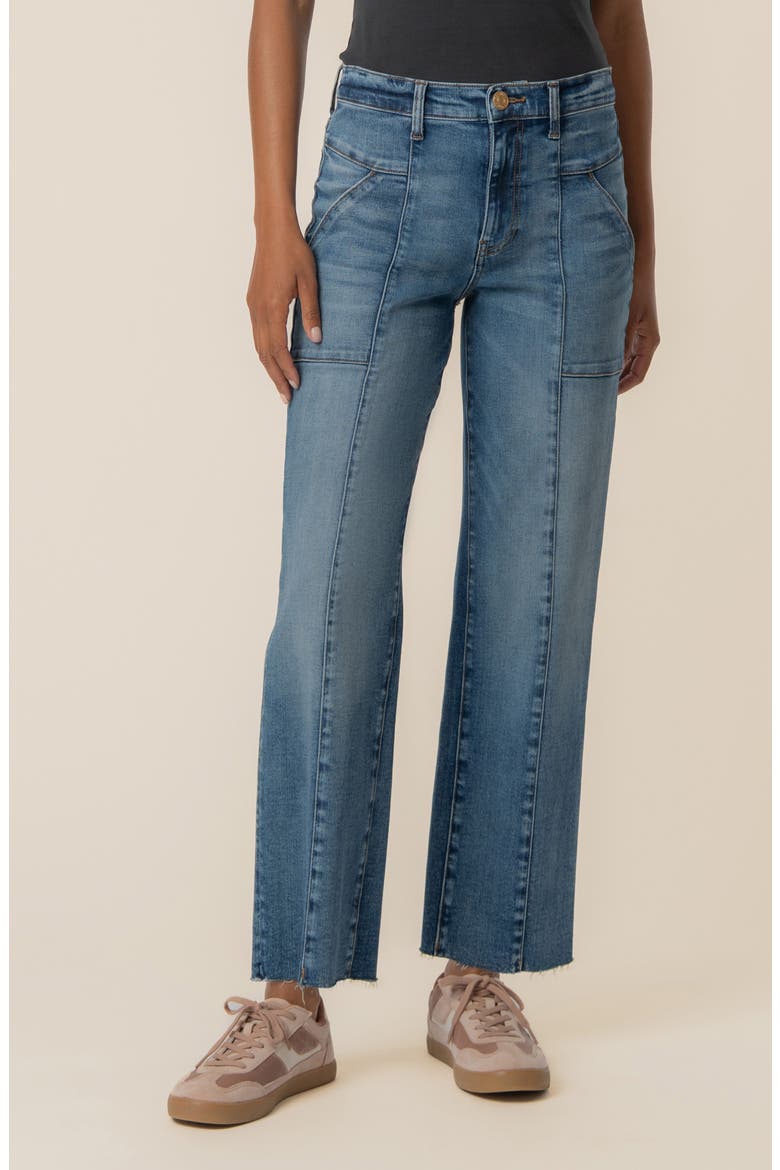 Avery High Waist Straight Leg Jeans, Main, color, ARCHITECT
