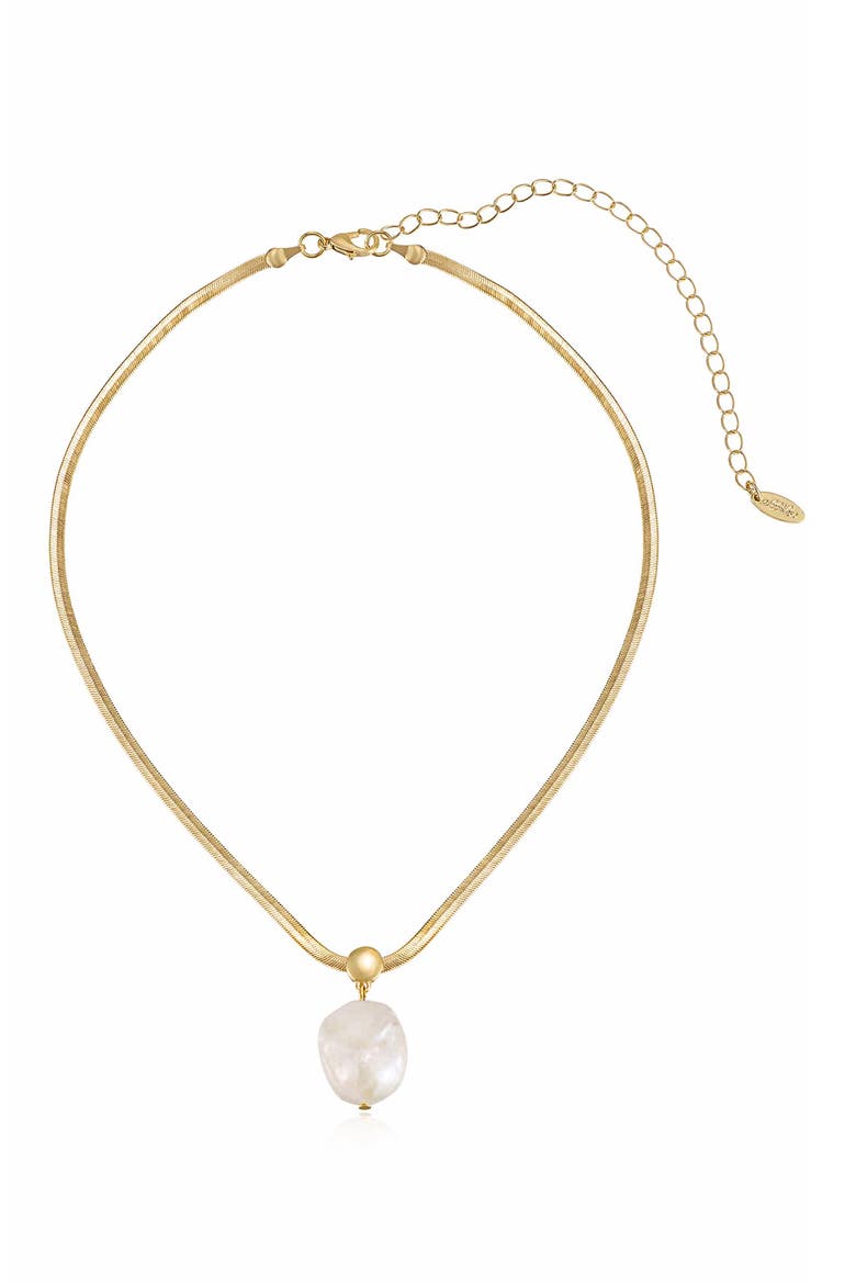 Cultured Baroque Pearl Pendant Necklace, Main, color, GOLD