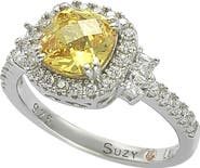SUZY LEVIAN Yellow CZ Engagement Ring