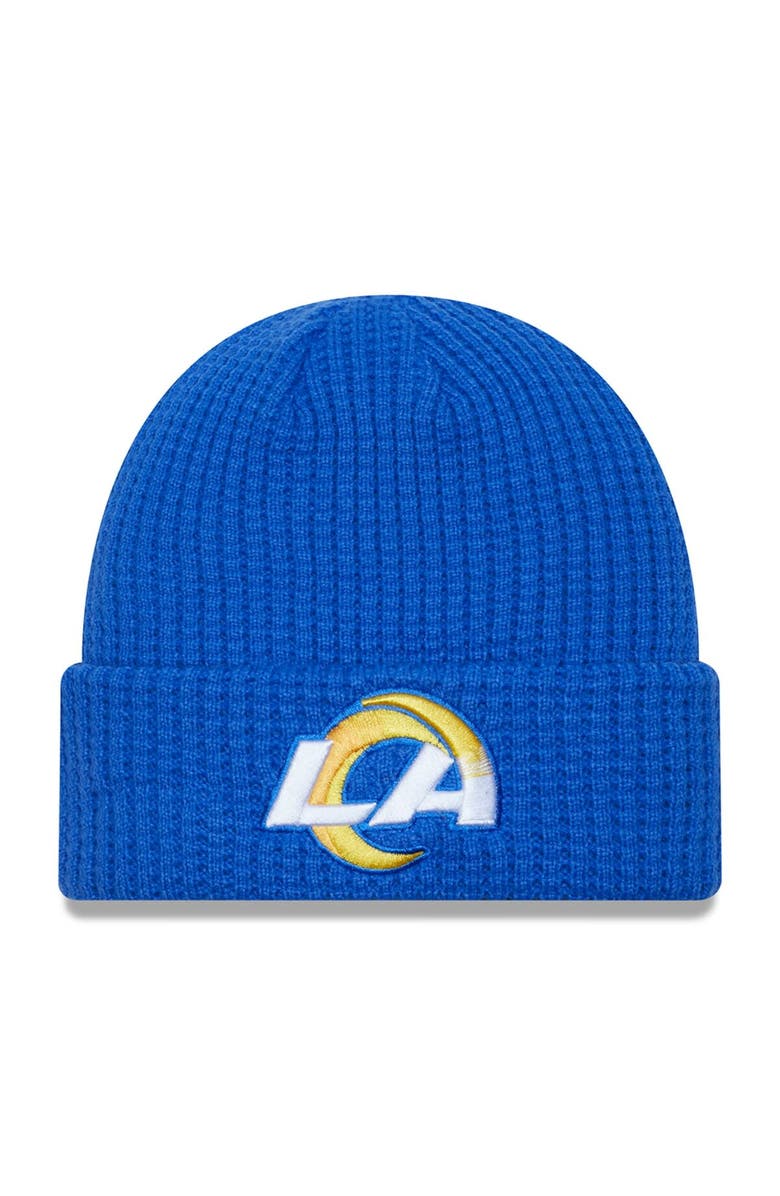 New Era Men's New Era  Royal Los Angeles Rams Prime Cuffed Knit Hat, Main, color, 