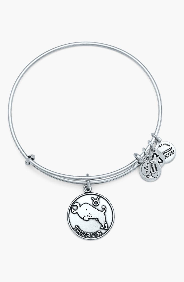 Alex and Ani 'Taurus' Adjustable Wire Bangle, Main, color,