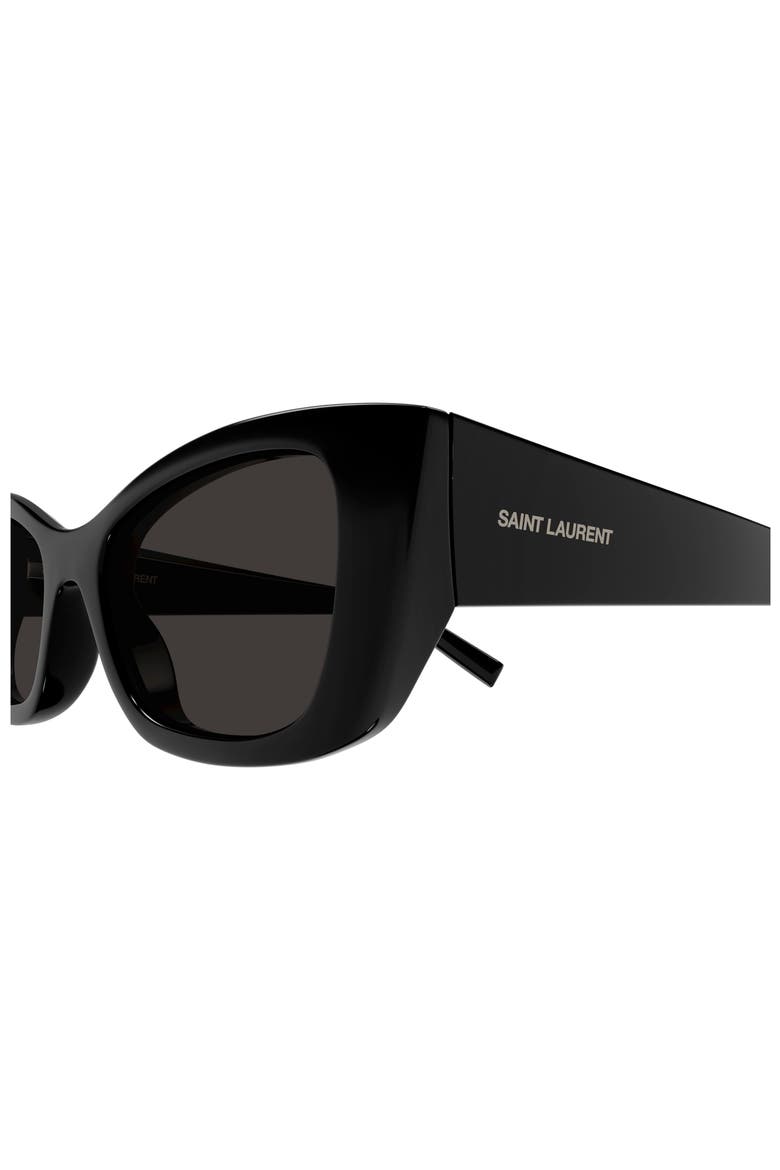 52mm Cat Eye Sunglasses, Alternate, color, BLACK