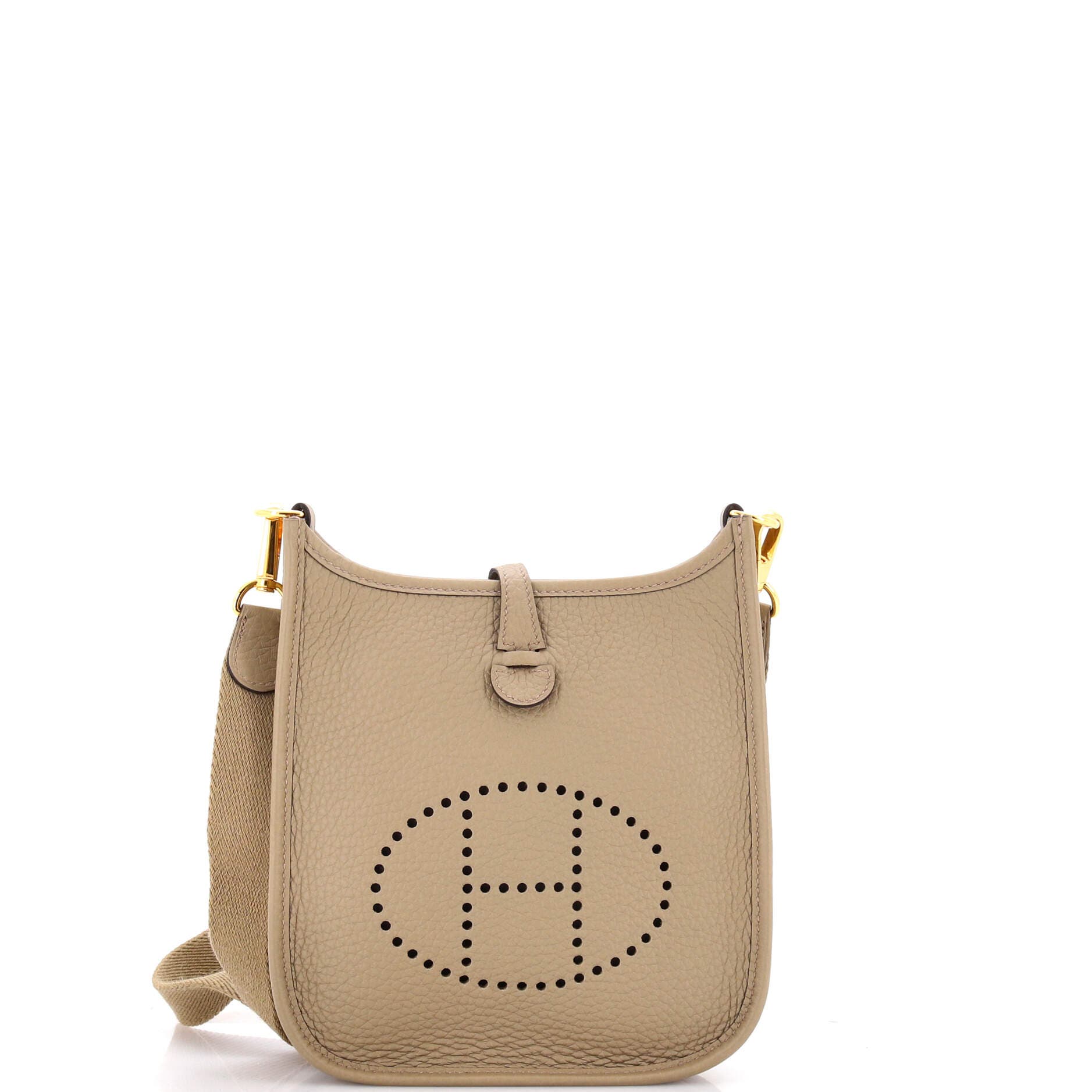 Pre-Owned Hermes Evelyne Bag Gen III Clemence TPM, Main, color, Beige Marfa
