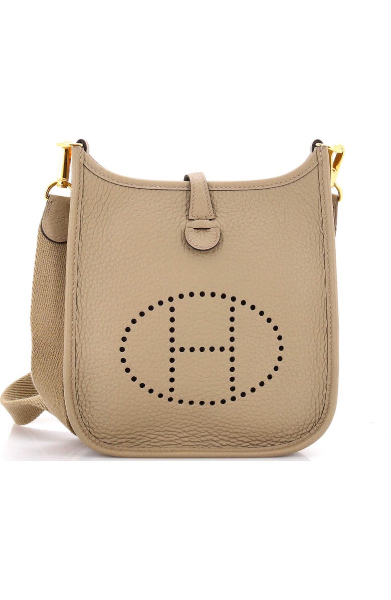 Pre-Owned Hermes Evelyne Bag Gen III Clemence TPM, Main, color, Beige Marfa