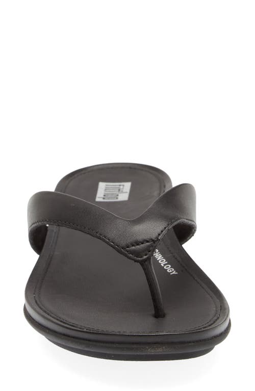 Shop Fitflop Gracie Flip Flop In All Black