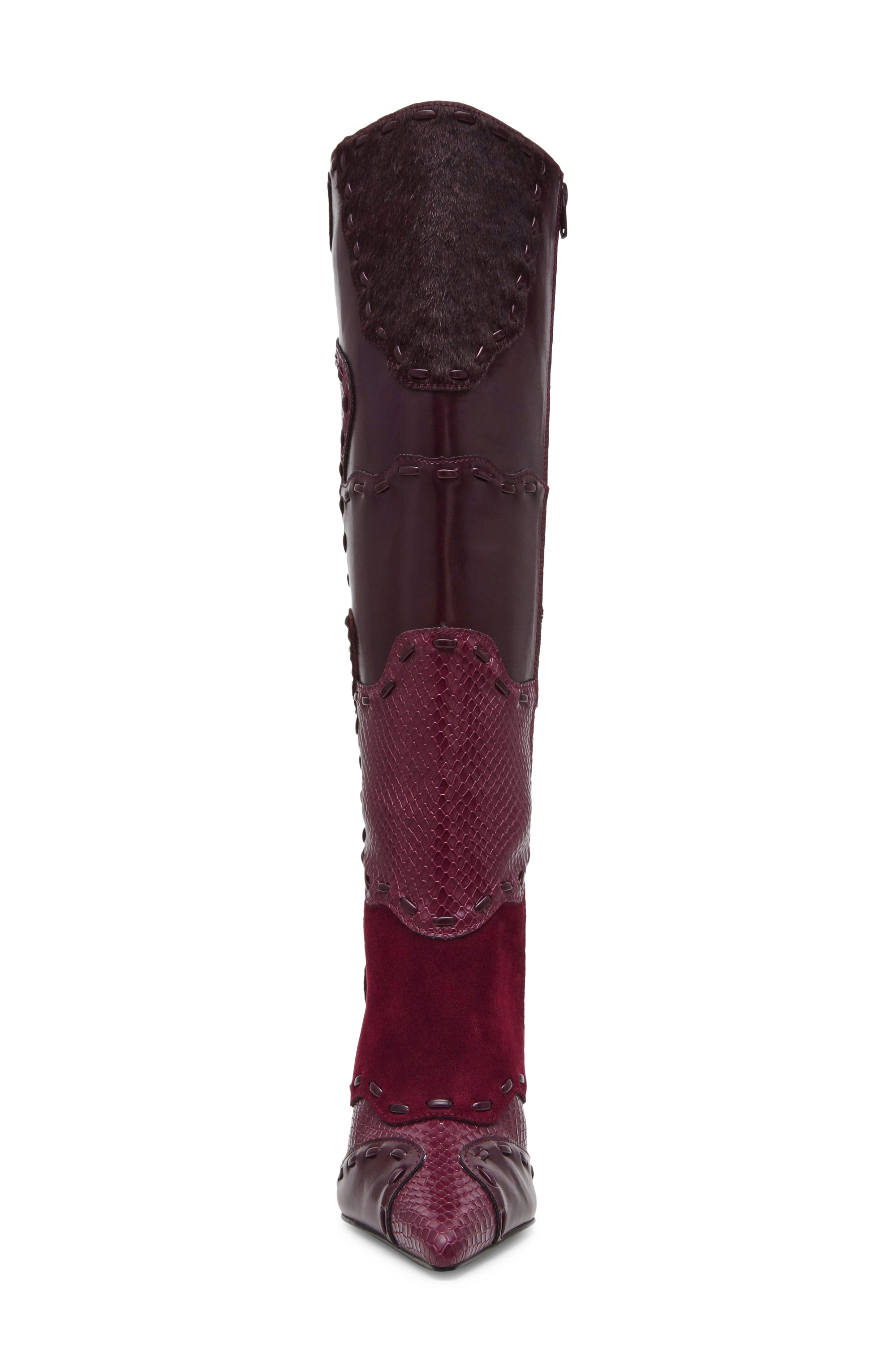Revive Knee High Boot, Alternate, color, BURGUNDY MULTI