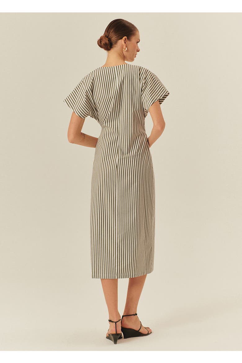 Collins Midi Dress, Alternate, color, KHAKI BONE